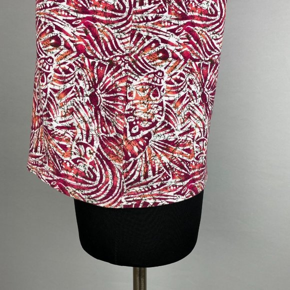 Christopher & Banks Tank Top Women's S Seashell Print Ruffle Neckline Vacation - Picture 7 of 12